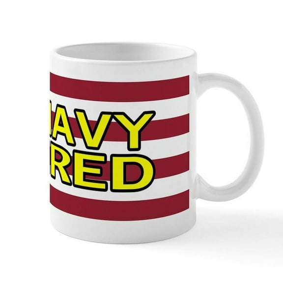 CafePress - U.S. Navy: Retired (American Flag) Mug - 11 oz Ceramic Mug - Novelty Coffee Tea Cup