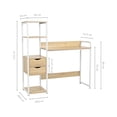 thumbnail image 3 of Escritorio Industrial Nordico TOP LIVING con Estantes y Cajones Color Blanco, 3 of 6