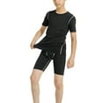 thumbnail image 2 of LANBAOSI 2 Pack Boys Athletic Athletic Dry Compression Short Sleeve T Shirts Size 14, 2 of 8