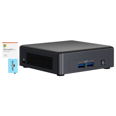 Intel NUC11TNKi70Z Home & Business Mini Desktop (Intel i7-1165G7 4-Core  Intel Iris Xe  16GB RAM  512GB PCIe SSD  Wifi  USB 3.2  HDMI  Bluetooth  Win 10 Home) with Microsoft 365 Personal   Hub