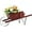 Red, variant on RONG-3 Wooden Wagon Planter, Small Flower Plant Pot w/Triangular Metal Support, 2 Energy-Saving Handles, Movable Wheel, Wood Wheelbarrow Cart Planter for Garden Backyard Holiday,Red