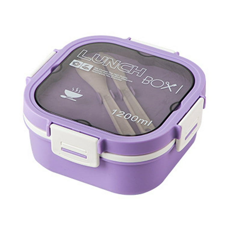 TUTUnaumb Lunch Box Kids,Bento Box Adult Lunch Box,Lunch Containers For  Adults/Kids/Toddler,1200Ml-5 Compartment Bento Lunch Box,Built-In Reusable  Spoon & Bpa-Free Autumn Sale-Purple 