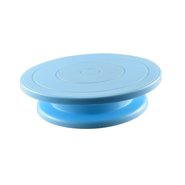 Soporte giratorio para tartas Plato giratorio para tartas Plato reutilizable para tartas Soporte para mesa giratoria Azul