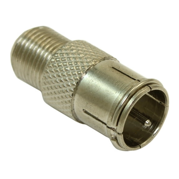 Coax Female Threaded Adapter to F-type Male Push-Type Adapter / Coupler
