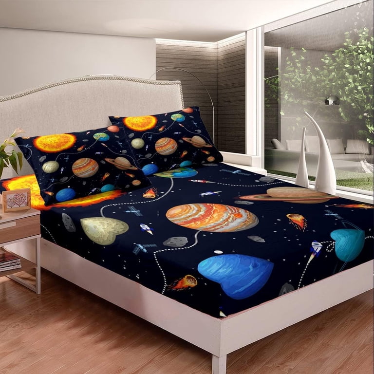 Solar System Room Decor Bedding Solar System Duvet Cover Set For Kids