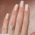 thumbnail image 5 of vylahjewellery Oval Moissanite Diamond Solitaire Engagement Ring Minimalist Proposal Anniversary Ring for Her Classic Wedding Bridal Ring 14K White Gold Matching Band Ring, 5 of 7