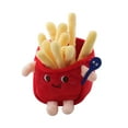 thumbnail image 2 of RKZDSR Cartoon Plush Keychains: Hamburger, French Fries, Hot Dog, and Chicken Leg Designs, 2 of 2