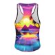 thumbnail image 3 of Camiseta sin mangas de cuello redondo para hombre, sin mangas, estampada, con tirantes finos y espalda descubierta, deportiva, regular, con cuello redondo y sin mangas para hombre., 3 of 4
