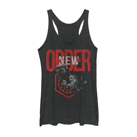 Women's Star Wars: The Rise of Skywalker New Order Racerback Tank Top Black Heather Large