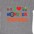 thumbnail image 3 of Inktastic I Love Monster Trucks Boys or Girls Baby Bodysuit, 3 of 4