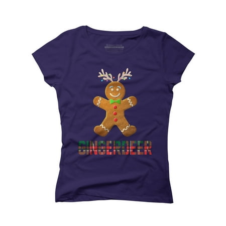 

Gingerbread Reindeer Matching Family Group Christmas Pajama Juniors Purple Graphic Tee - Design By Humans 2XL