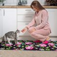 thumbnail image 3 of Pioneer Flower Floral Print Pattern Kitchen Rugs Sets Of 2,Anti Fatigue Kitchen Mat Rugs Non Slip Washable,Decorative Kitchen Floor Mats for Kitchen,Sink,Laundry,17"x30"+17"x47", 3 of 7
