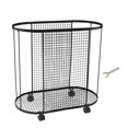 thumbnail image 1 of Luzkey Panier de Rangement pour Tapis de Yoga, Équipement d'Entraînement, Panier de Rangement pour Gym à Domicile avec Roues pour Haltères, Kettlebells, Bandes de Résistance Noir, 1 of 8