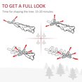 thumbnail image 5 of Resenkos 7ft Slim Artificial Douglas Fir Pencil Christmas Tree - 818 Realistic Branch Tips, Pink, 5 of 7