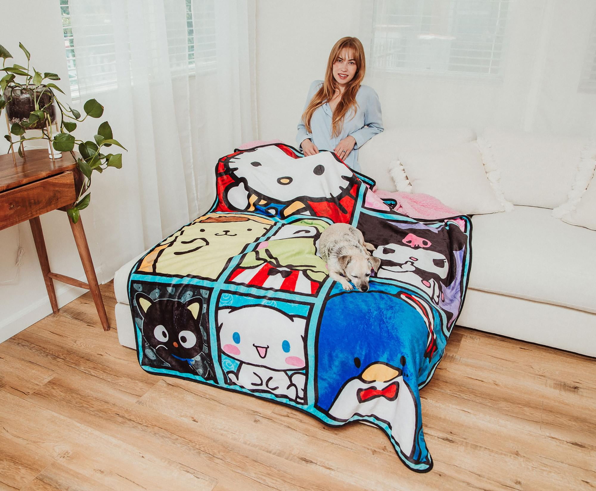 Sanrio Hello Kitty And Friends Oversized Sherpa Fleece Throw Blanket | 54 x  72 Inches - Walmart.com
