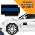 thumbnail image 7 of Magnet Me Up Thin Blue Line Vinyl Automotive Magnet,3x5 in, Black and Blue, 2Pk, 7 of 7