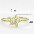 thumbnail image 2 of 3W500 - Gold Brass Ring with AAA Grade CZ in Clear, 2 of 4