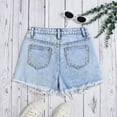 thumbnail image 4 of OSOLU Toddler Girls Summer Loose Fashion Personality Casual Thin Denim Shorts Boho Dailywear, 15-16 Years, 4 of 7
