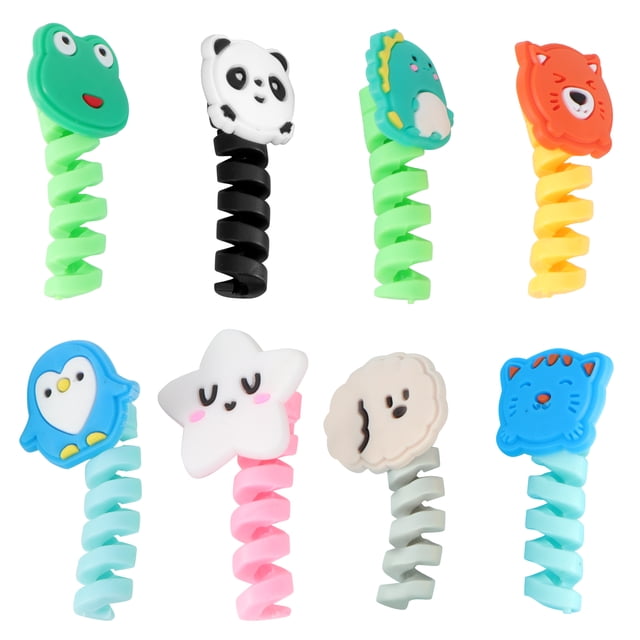 SHISUYAN 8 Pcs 1 Set Flexible Data Cable Organizers Creative Earphone Cable Protectors