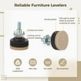 Table Leveling Mount Furniture Levelers, 24PCS Furniture Leveling Feet with Floor Protector ...