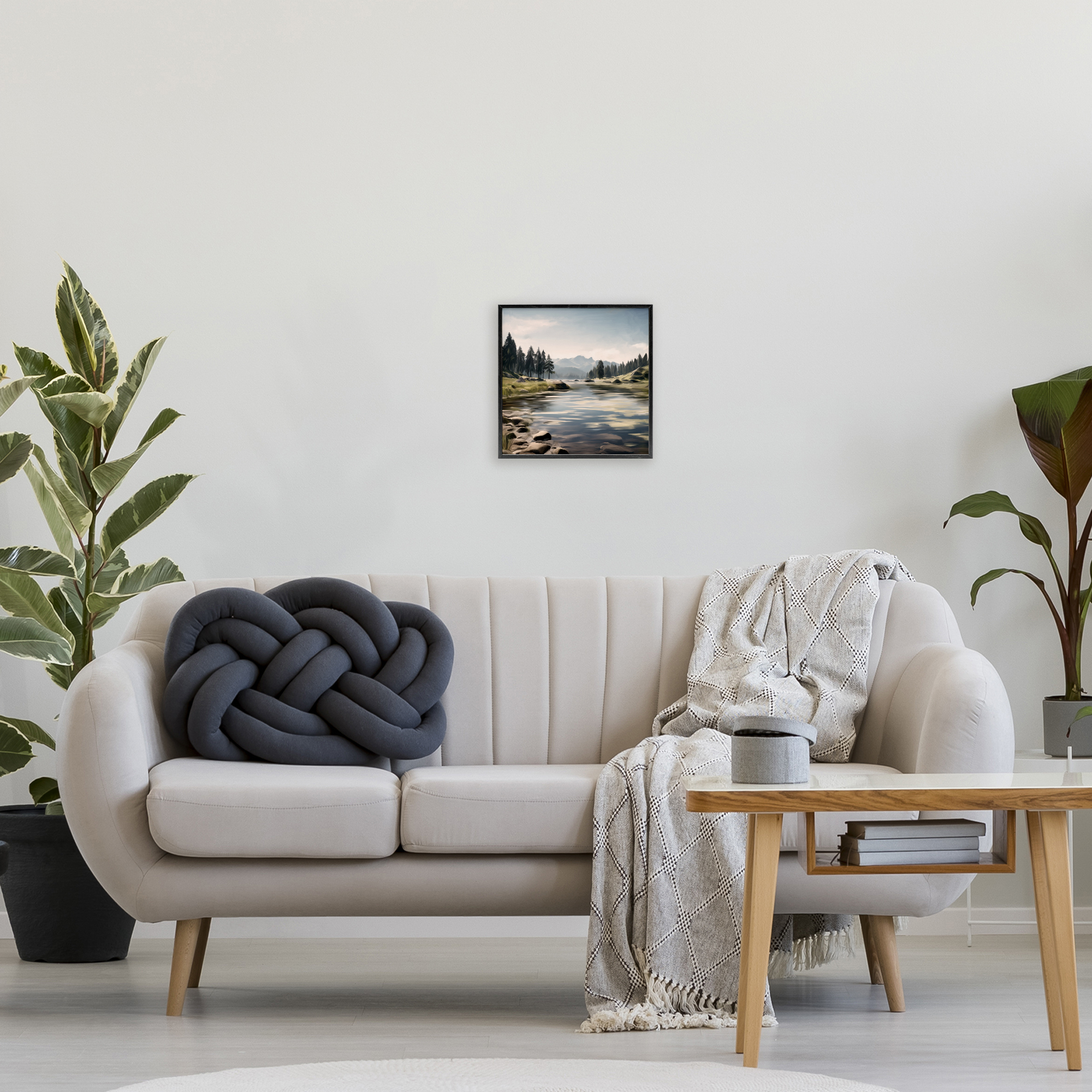 My Hideaway Pond Ripples Black Framed Giclee Art, design by Kim Allen