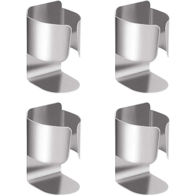 Electric Toothbrush Holder, 304 Stainless Steel Wall Mounted Self Adhesive Storage Organizer Stand Rack for Electric Toothbrush, Toothpaste, Facial Cleanser(4 Pack)