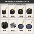 thumbnail image 4 of Juego de utensilios de cocina Nuwave Lux LE 13 piezas Diamond Ceramic Gold, 4 of 4