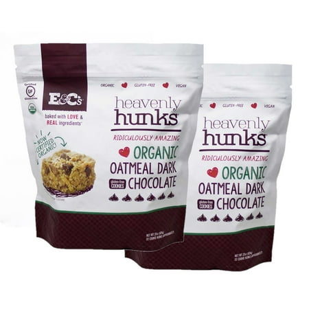 Heavenly Hunks Organic Oatmeal Dark Chocolate Cookies 22 oz 2 pack