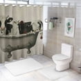 thumbnail image 7 of Orinice Cow Flowers Bathtub Bathroom Decor Set with Hooks, Colorful Luxurious Graphic Print Polyester Fabric Fashion Shower Curtain for Home Bathroom Decoration 36x72, 7 of 7