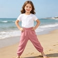 thumbnail image 4 of Ohufall 12M-8T Toddler Kids Baby Boys Girls Pants Solid Color Stretch Comfortable Cute Pant, 4 of 8