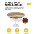 thumbnail image 2 of nqOlkjepod Vintage Brown Geometric Round Tablecloth, Fitted Table Cover with Elastic for 45"-54" Round Tables, Farmhouse Country Retro Wood Grain Table Cloth Dinning Party Waterproof Tablecloths, 2 of 6