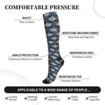 thumbnail image 3 of Lsque Shark Wearing Swim Ring Pattern Sport Compression Socks for Men & Women 15-20 mmHg Knee High Nurse Pregnant Running Medical and Travel Athletic, 3 of 6