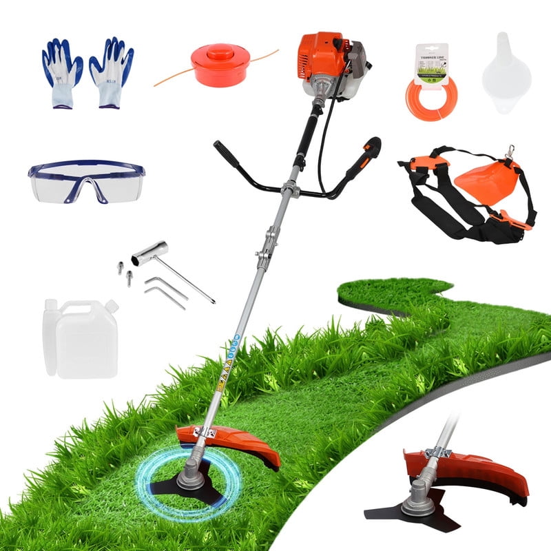 Floseru New Weed Eater Gas Powered 52cc 2-Stroke Gas Crank, 2 in 1 Grass Trimmer, Multi-Functional Trimming Tool - String Trimmer, Brush Trimmer