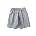 thumbnail image 4 of IROINNID Men's Shorts Casual Classic Fit Drawstring Soild Summer Beach Shorts with Elastic Waist and Pockets, 4 of 8