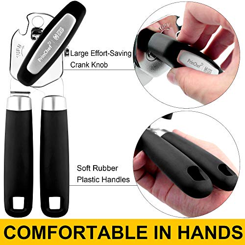 PrinChef Manual Can Opener with Magnet, Black photo 3
