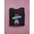 thumbnail image 3 of Vaporwave Mountains 1980's Sweatshirt Women -Image by Shutterstock, Female 3X-Large, 3 of 4
