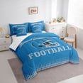 thumbnail image 3 of jejeloiu Rugby Ball Game 7-Piece Twin Bedding Sets,Football Sport Theme Bedding Comforter Set For Boys Kids Reversible, 3 of 8