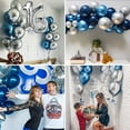 thumbnail image 5 of 16th Birthday Party Decorations Navy Blue Silver Happy 16th Birthday Banner with Metallic Night Blue Silver Latex Balloons Foil Number 16 Balloons for Boys Birthday Anniversary Party Decor Supplies, 5 of 8