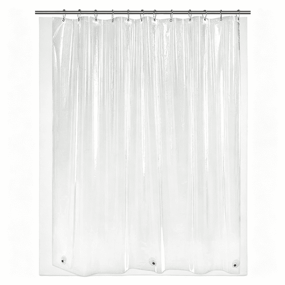 AUQ 54X72 Stall Size Shower Curtain Liner Frost | 3 Bottom Magnets,10 Rustproof Grommets,Water Proof Heavy Duty 54W X 72H for Small Bathroom Or Shower Stall
