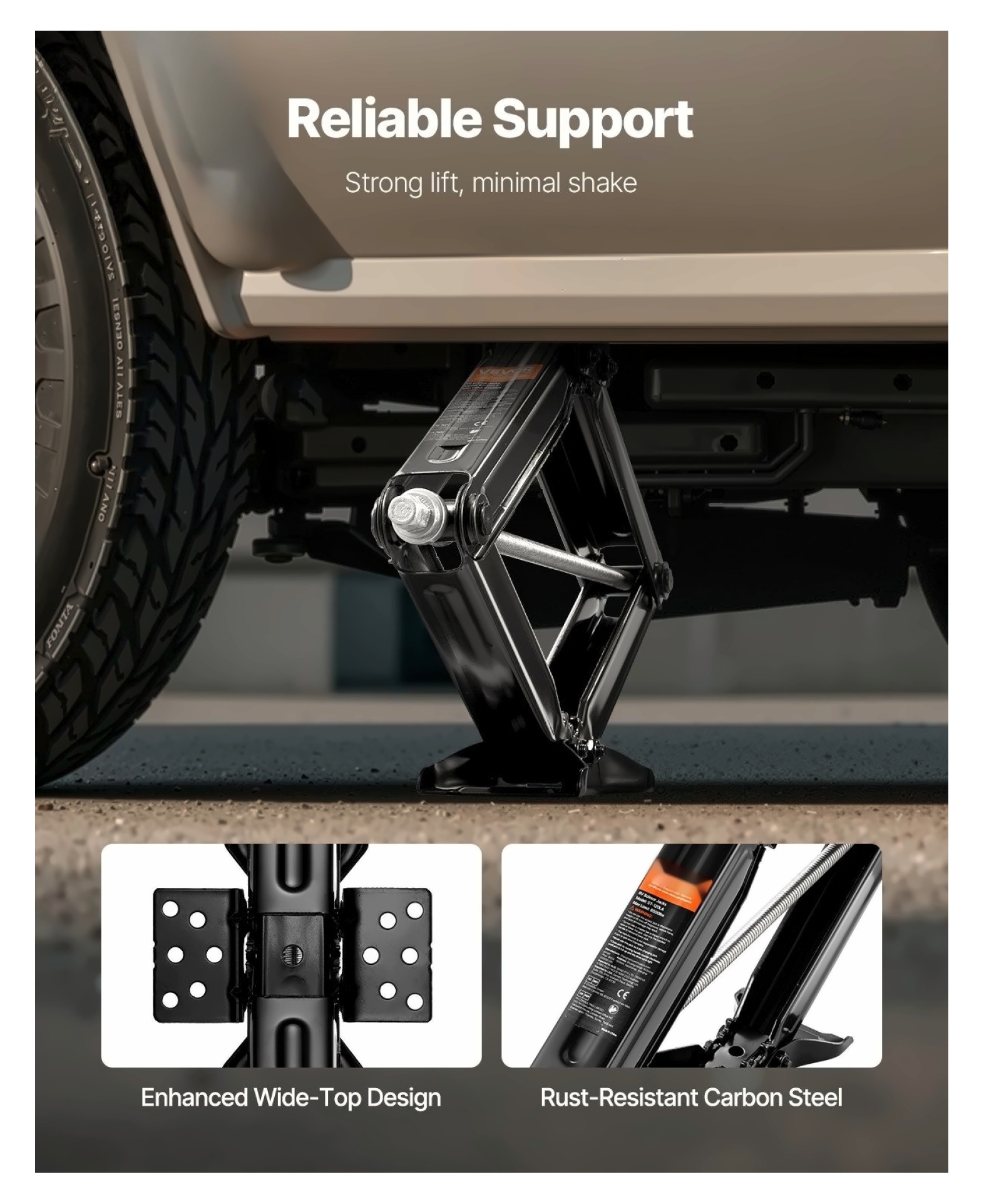 5000 lbs RV Scissor Jacks - 23.4 Inch Stabilizer Jacks for Travel Trailer Leveling, 4-Pack