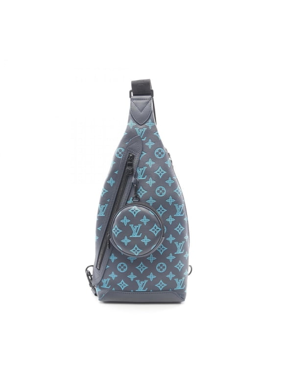 Pre-Owned Louis Vuitton Duo Sling Bag, Waist Body Leather Monogram Shadow, Men's,... (Good)