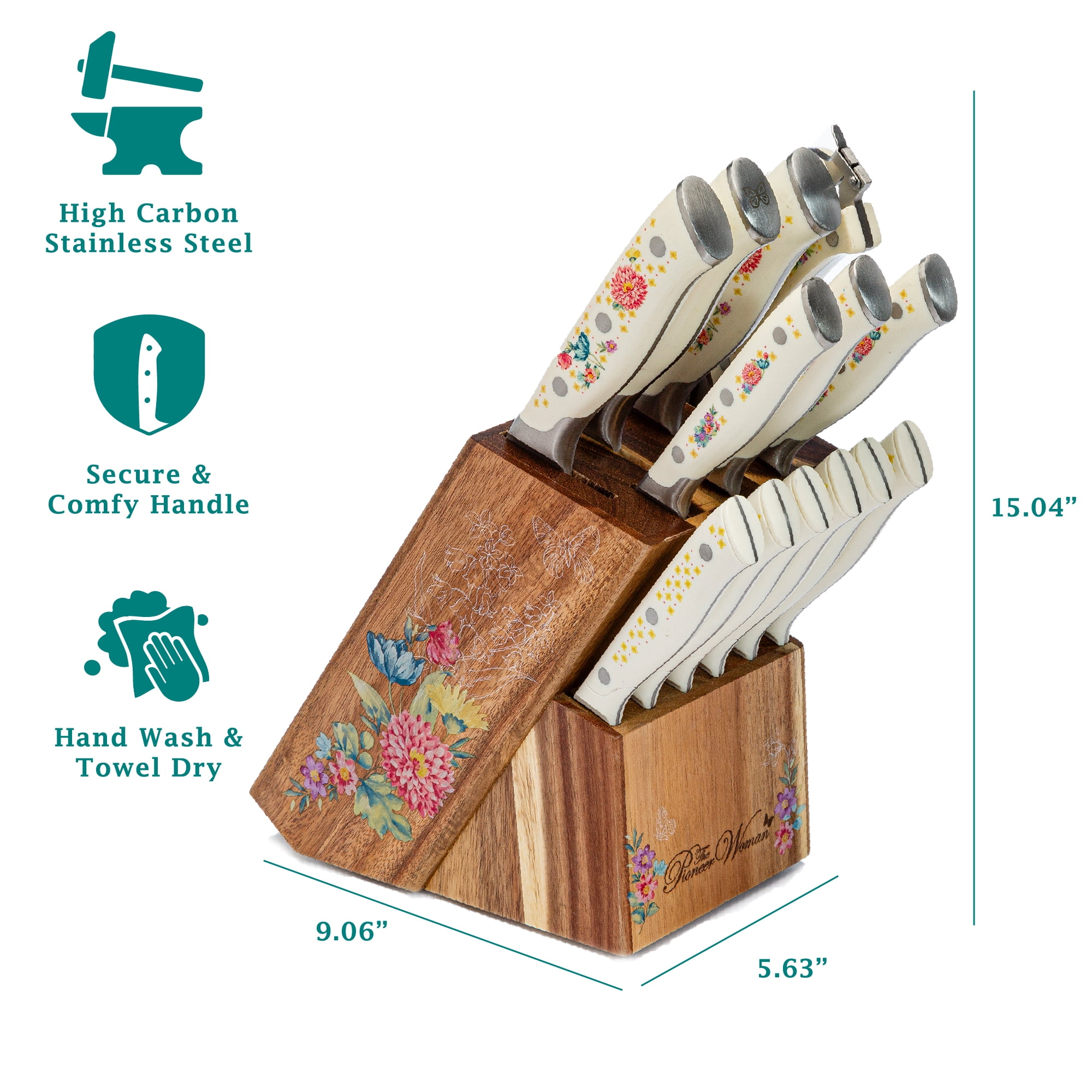 The Pioneer Woman Pioneer Signature 14-Piece Stainless Steel Knife
