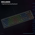 thumbnail image 6 of JLab Nightfall Wired Gaming Keyboard, RGB, Media Dial, Anti-Ghost, Full-Size, Black, 6 of 10