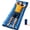 Blue+grey, variant on Blue Inflatable Camping Sleeping Pad with Built-in Foot Pump
