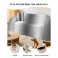 thumbnail image 4 of Dark Gray Couch Cover Sofa Covers 3 Cushion Sectional Couch, Gradient White Abstract Minimalist Stripe Washable Sofa Covers Slipcover Sectional Sofa Cover, Furniture Protector 71"x150", 4 of 9