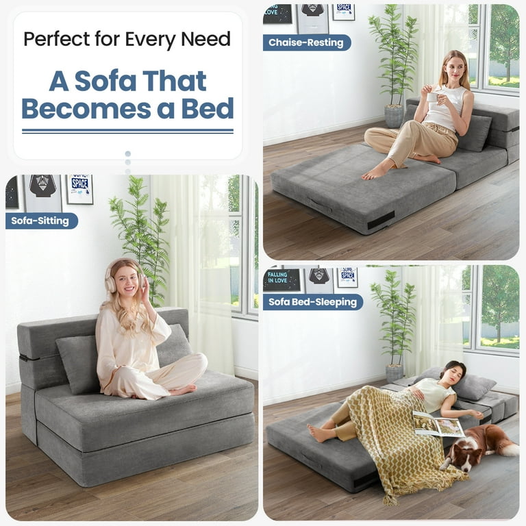 Lazy Sofa Convertible Folding Leisure Recliner Sofa Bed Folding