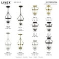 thumbnail image 2 of Livex Lighting Jefferson 3 Light Black Chain Lantern, 2 of 11