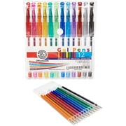 OfficeGoods Multicolor Gel Pens with Refills - Set of 12