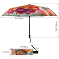 thumbnail image 3 of Butterfly on Lantana Flower Compact Sun Umbrella Windproof Travel Umbrellas for Rain Strong Portable UV Protection, 3 of 8