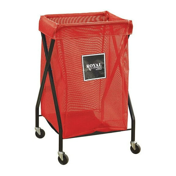 Royal Basket Trucks X-Frame Cart,6 Bu,Red Mesh G06-RRX-XMA-3ONN